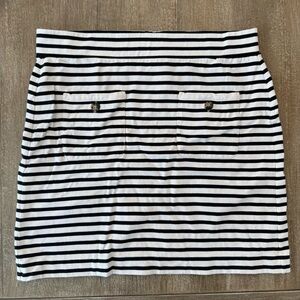 JCrew cotton stripe mini skirt M